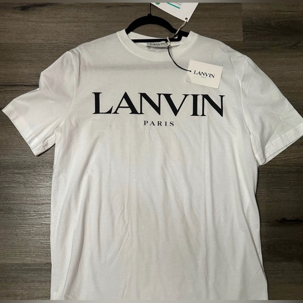 MENS BNWT LANVIN  White Short Sleeve Tee in Medium